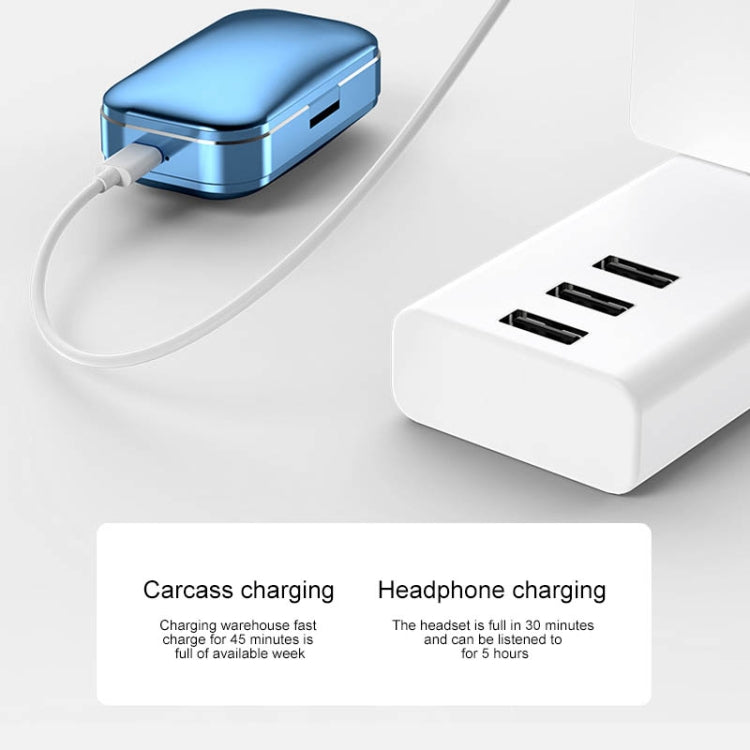 Écouteurs sans fil Bluetooth 5.0 tactiles A6 TWS avec boîtier de charge et écran LED intelligent, assistant vocal, connexion mémoire et appels HD, A6 noir, A6 bleu, A6 argent
